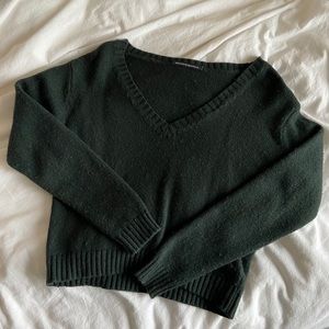 Green brandy v-neck sweater